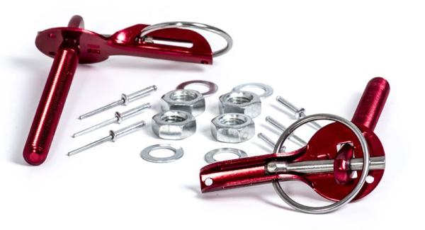 Haubenhalter Alu rot (GE52R)